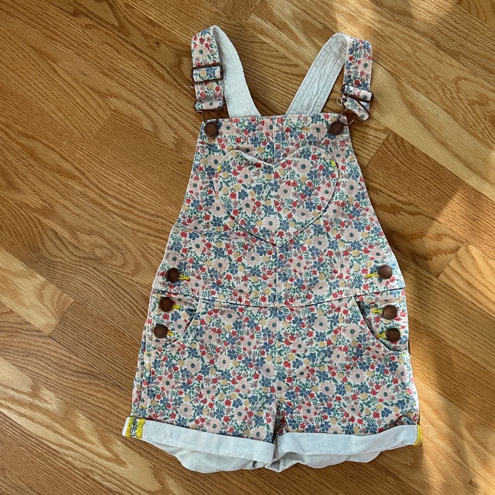 Mini Boden Ditsy Floral Denim Shortalls